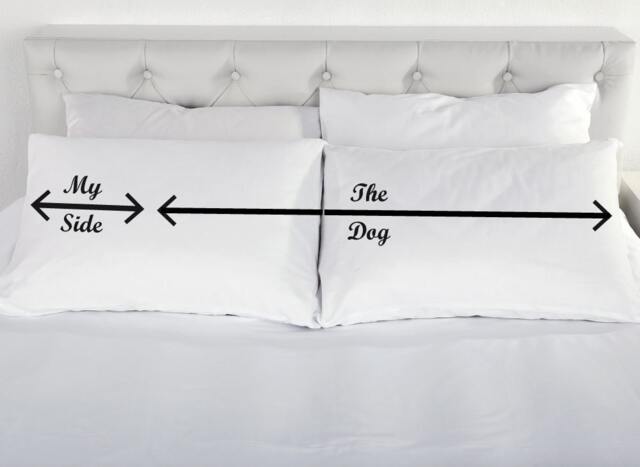 My Side The Dog Pillow Cases Lover Gift Printed Case Novelty Anniversary Christmas Valentines 200Tc 100% Cotton Excellent Quality