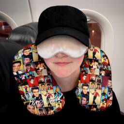 Elvis Presley Colourful Monatge Travel Neck Pillow - Support Cushion - thumbnail 3