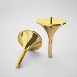 Set Of 4 Furniture Legs, Couch Brass Sofa Gold Cabinet Bed Funnel Replacement - thumbnail 4