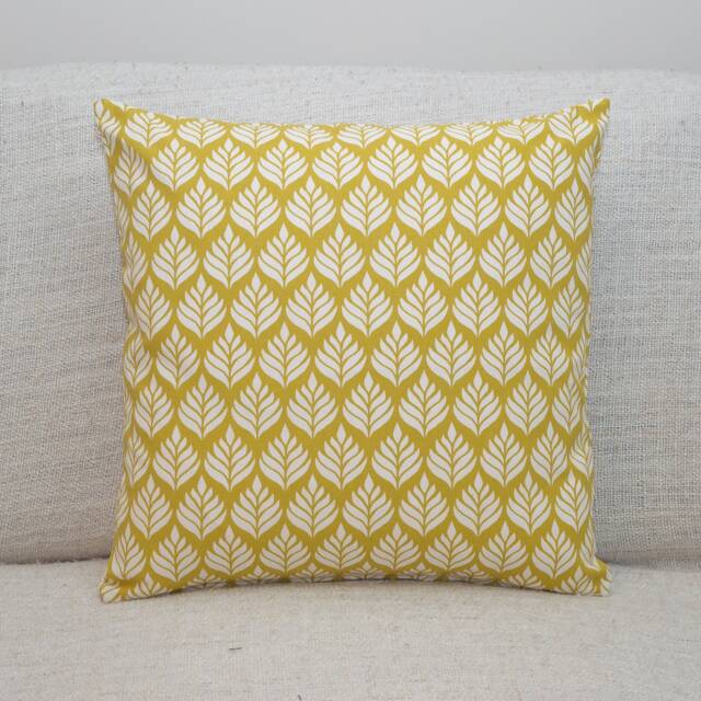 Scandi Minimalist Leaf Cushion. Double Sided, 17x17 - image 1