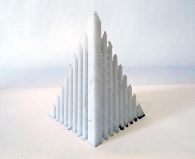 Early 3D Printed Triangle Pyramid Sculpture - image 1