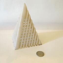 Early 3D Printed Triangle Pyramid Sculpture - thumbnail 3