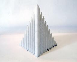 Early 3D Printed Triangle Pyramid Sculpture - thumbnail 1