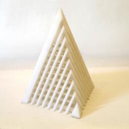 Early 3D Printed Triangle Pyramid Sculpture - thumbnail 4