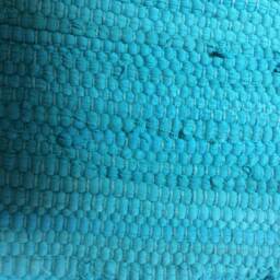 Handmade Chindi Rug, Handmade Rag Boho Hippie Vegan Rug. Colorfull Teal, Auqa. 20 - thumbnail 4