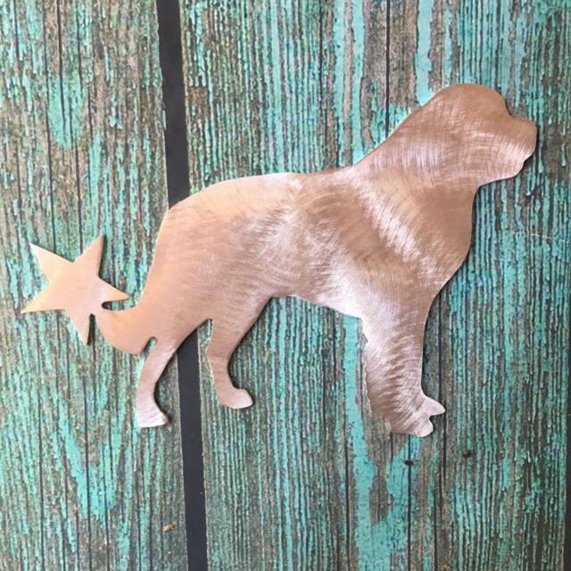 St Bernard, Dog Christmas Tree Topper, Wall Hanging Or Yard Stake, Metal, Holiday Decoration, Aluminum, Lover Gift, Silhouette, Unique - image 1