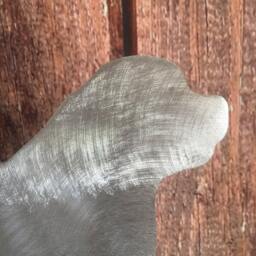 St Bernard, Dog Christmas Tree Topper, Wall Hanging Or Yard Stake, Metal, Holiday Decoration, Aluminum, Lover Gift, Silhouette, Unique - thumbnail 3