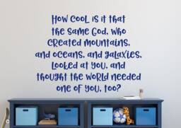 How Cool Is It, Kids Inspirational Wall Art, Christian Nursery Decal, Spiritual Nursery, Inspirational Quote Kids - thumbnail 1