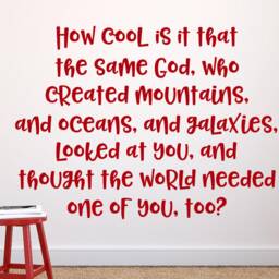 How Cool Is It, Kids Inspirational Wall Art, Christian Nursery Decal, Spiritual Nursery, Inspirational Quote Kids - thumbnail 2