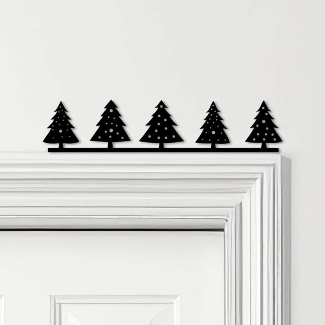 Door Topper Christmas Decor Trees Various Colours Top Of Decorative Sign - Novelty Wall Decor, Frame Art, Art - image 1