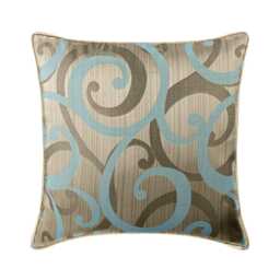 "Jacquard Silk Blue Throw Cushion 16""x16"