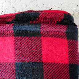 Ultra-Cuddle Fleece Buffalo Plaid Blanket - Red & Black Hunting Lodge Rustic Lumberjack Baby Gift Hannahs Homestead2 - thumbnail 4