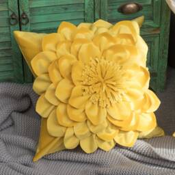 Decorative 3D Flower Throw Pillow Covers Soft Velvet Handmade Pillowcases Cushion For Couch Bed Living Room Home Decor 18x18 Inch