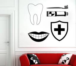 Dental Clinic Wall Decal Tooth Vinyl Art 2995 - thumbnail 1