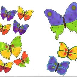 Colorful Butterfly Window Clings Suncatcher Decals, Home Decor - Set Of 10 - thumbnail 2