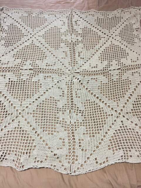 Floral Handmade Crochet Bedspread - image 1