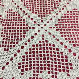 Floral Handmade Crochet Bedspread - thumbnail 3