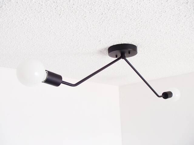 Slim Flush Mount - Twin Arm Ceiling Light Minimalist Bathroom Lighting Dining Bedroom Hallway Chrome Ul Listed - image 1