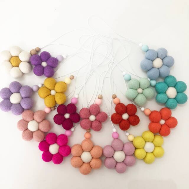 Custom Colour Flower Hanging, Shelf Decoration, Bag Accent, Girls Room Decorations - image 1