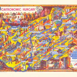 Gastronomic Hungary Map Print 1935 Vintage Pictorial Art - thumbnail 2