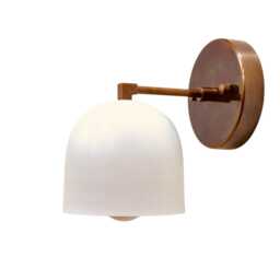1940S Mid Century Brass Wall Sconce Light - Vintage Modern Bathroom Fixture Retro Lamp Rewired & Restored Ip Rating Light - thumbnail 3