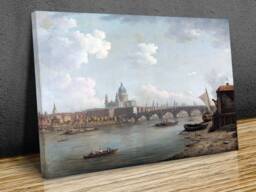 William Marlow, St. Paul's & Blackfriars Bridge , Wall Hangings, Art, Canvas Print Art Framed