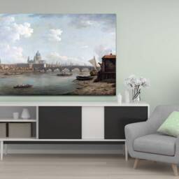 William Marlow, St. Paul's & Blackfriars Bridge , Wall Hangings, Art, Canvas Print Art Framed - thumbnail 2