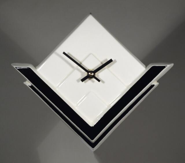 Echo Of Deco British Art Pottery Inspired Marconi 1 Wall Clock - image 1