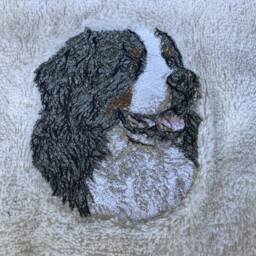 Bernese Mountain Dog Embroidered Hand Towel - thumbnail 2