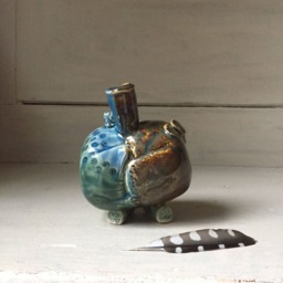 Seed Pod Vase, Hand Built Ceramic Textured Sculptural Pottery, Vessel, Made Studio Pottery Zen Vase - thumbnail 2