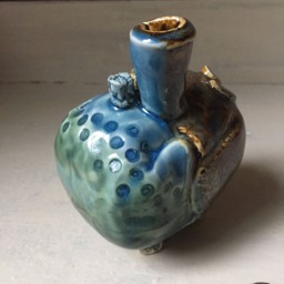 Seed Pod Vase, Hand Built Ceramic Textured Sculptural Pottery, Vessel, Made Studio Pottery Zen Vase - thumbnail 3