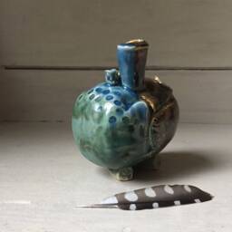 Seed Pod Vase, Hand Built Ceramic Textured Sculptural Pottery, Vessel, Made Studio Pottery Zen Vase - thumbnail 1