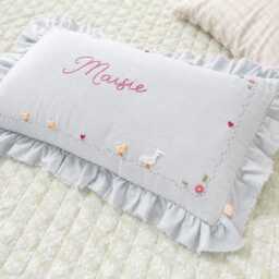 Personalised Linen Cushion - Ducks in The Meadow The Maisie - thumbnail 3