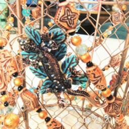 Beaded Plant Hanger With Gecko, Adjustable Lengths - thumbnail 4