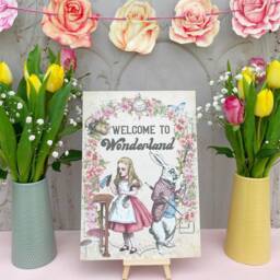 Welcome To Wonderland Print Alice Sign Home Decor - thumbnail 2