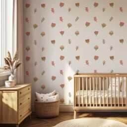 Boho Floral Flower Wall Stickers Nursery & Kids Room Decor For Girls & Boys - thumbnail 2