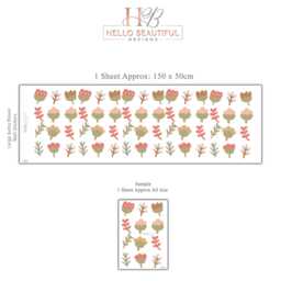Boho Floral Flower Wall Stickers Nursery & Kids Room Decor For Girls & Boys - thumbnail 3