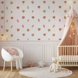 Boho Floral Flower Wall Stickers Nursery & Kids Room Decor For Girls & Boys - thumbnail 1