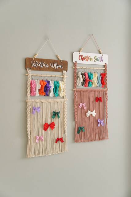 Baby Girl Bow Holder, Organization, Hair Clip Organizer, Wall Hanging Storage, Custom Gift, Headband Storage I26 - image 1