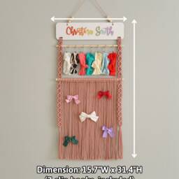 Baby Girl Bow Holder, Organization, Hair Clip Organizer, Wall Hanging Storage, Custom Gift, Headband Storage I26 - thumbnail 3