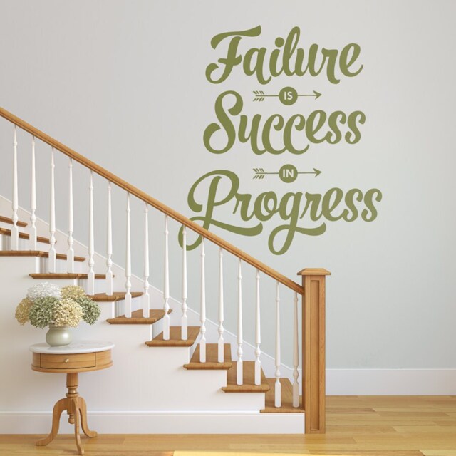 Failure Is Success in Progress Quote - Vinyl Wall Decal - image 1