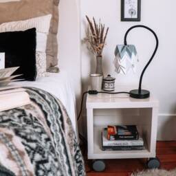 Table Lamp Kikyo With Flexible Cable & Small Paper Lampshade - thumbnail 3