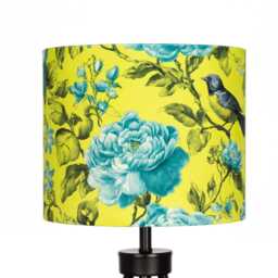 Lampshade Lime Green Blue Bird Velvet - Floral Decor Drum Lamp Shade 25cm 30cm 35cm 40cm 45cm Table Lamp Shade, Ceiling Pendant - thumbnail 3