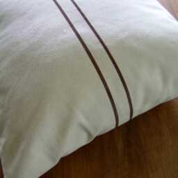 Striped Grain Sack Pillow - You Choose The Size & Stripe Color - thumbnail 3