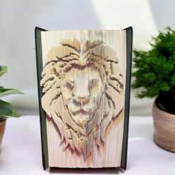 Lion Sculpture Book Art - thumbnail 3