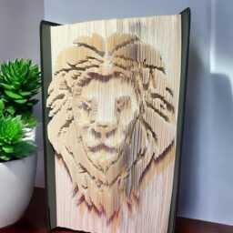 Lion Sculpture Book Art - thumbnail 2