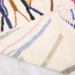 Moroccan Rug, Colorful Authentic Azilal Rug 5x8 Ft - thumbnail 4