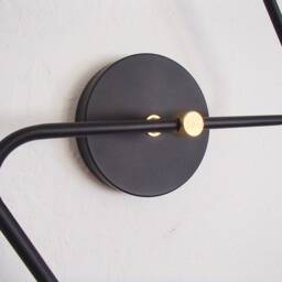 Modern Wall Sconce - Twin Arm Lighting Bolt Minimalist Contemporary Atomic Hallway Dining Room Living Ul Listed - thumbnail 3