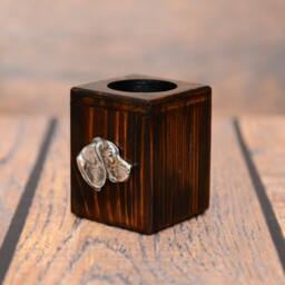 Beagle - Wooden Candlestick With Dog, Souvenir, Decoration, Limited Edition, Collection - thumbnail 2