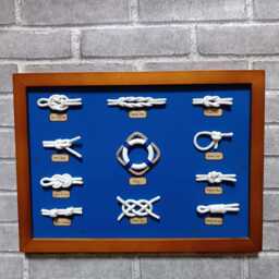 Big Nautical Wall Decor - Nautical Knot, Framed Knots, Coastal Decor - thumbnail 2
